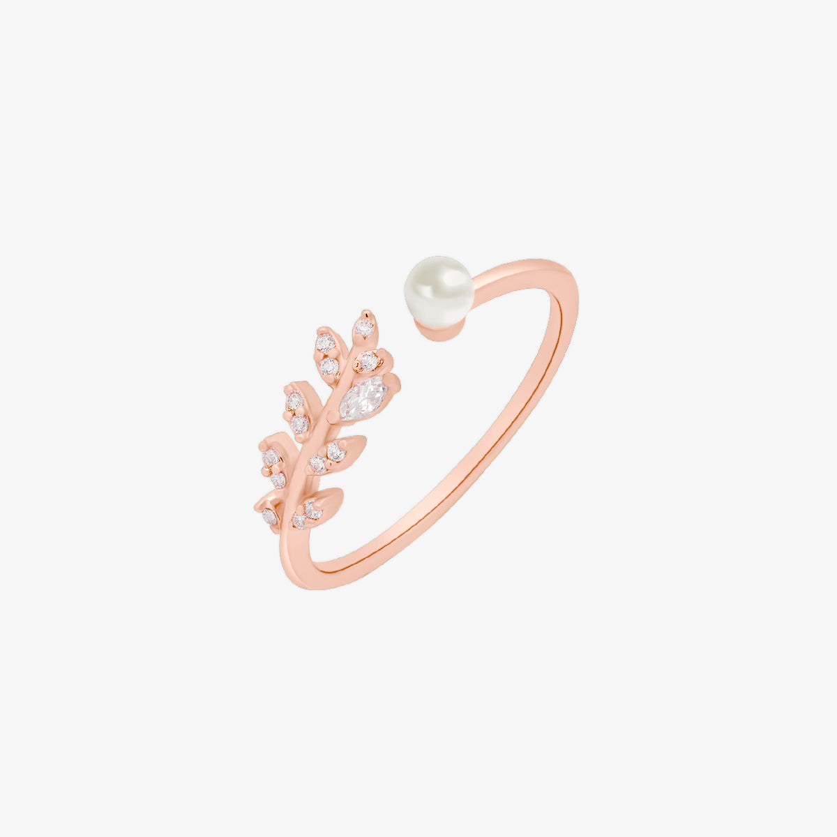 Pearl leaf ring-6